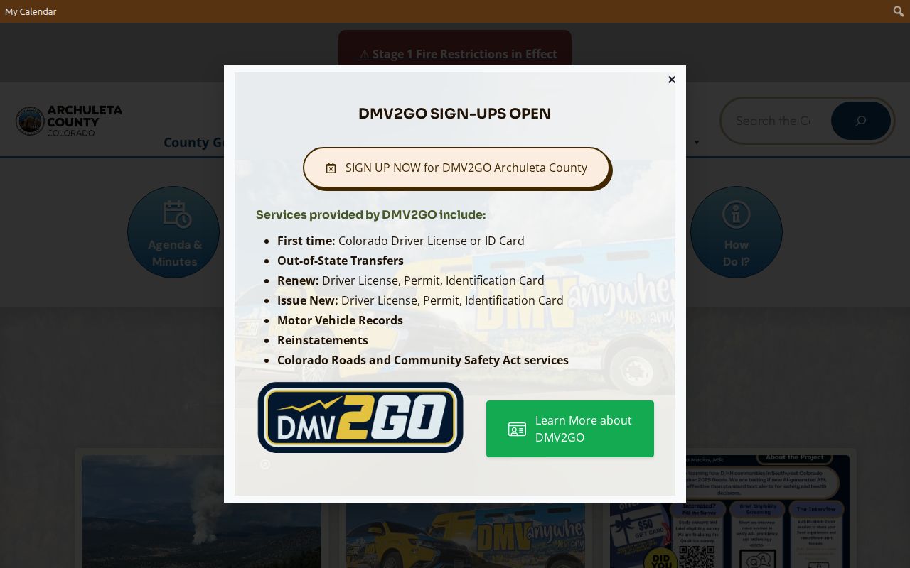 Archuleta County government and court docket access distinction