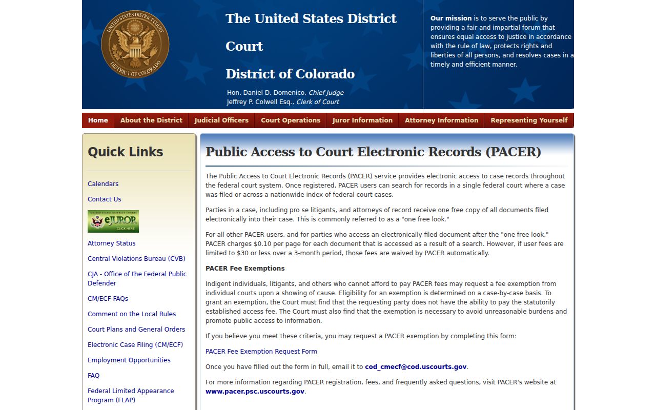 Archuleta County court records comparison with federal PACER access