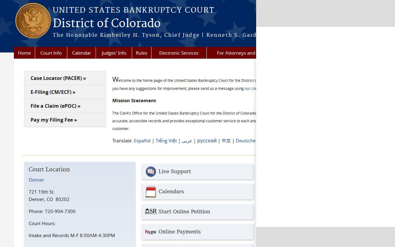 Archuleta County traffic court records contrasted with Colorado federal bankruptcy court